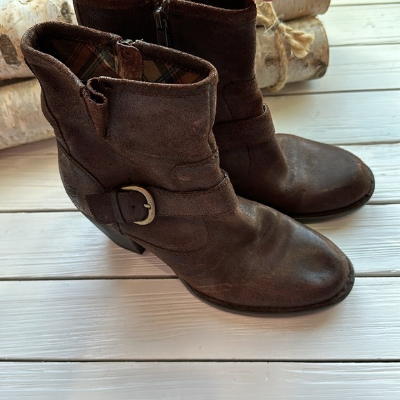 Born Womens Palmer Castagno Oiled Brown Suede size 8 - Picture 2 of 9